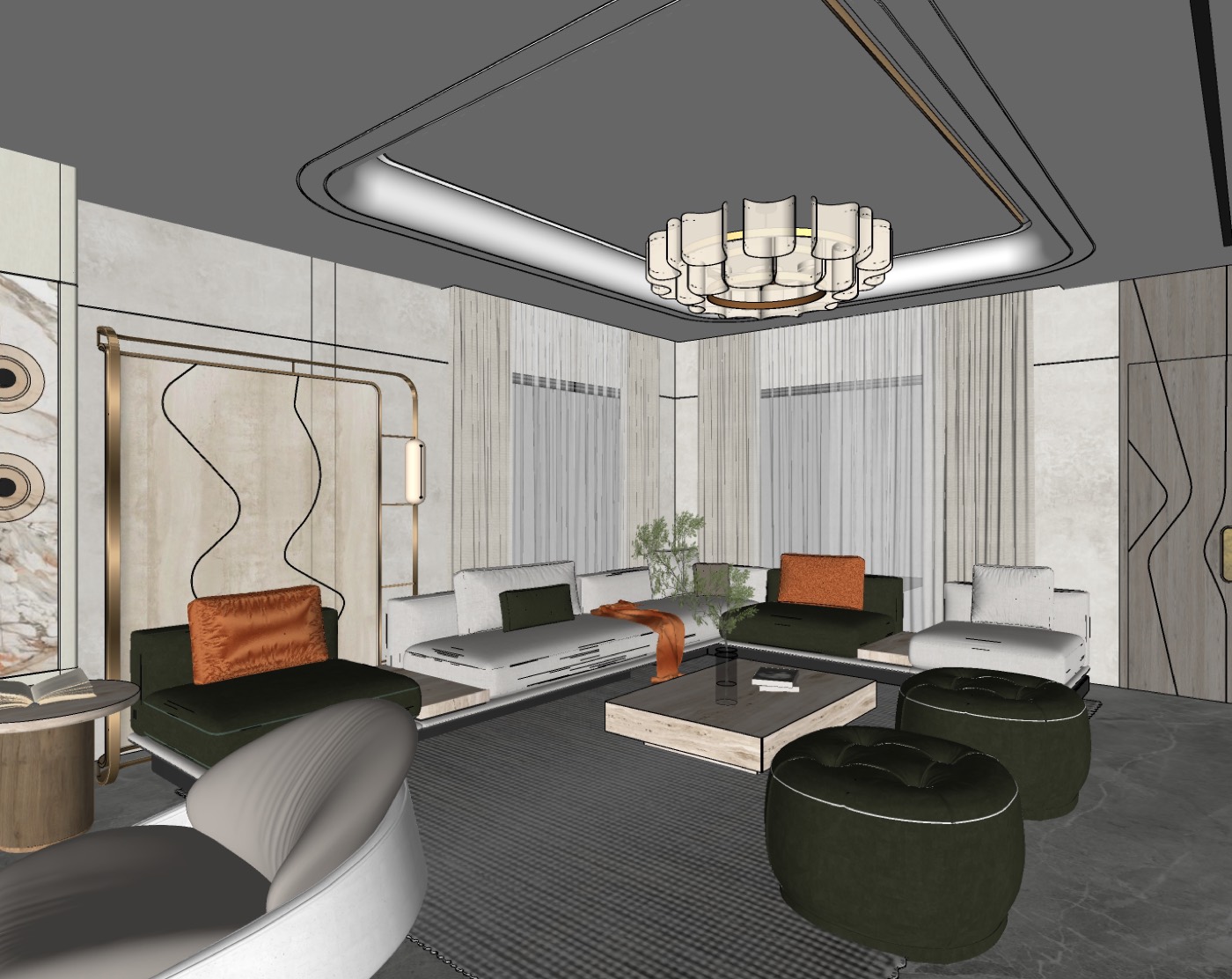 Living room — original sketch